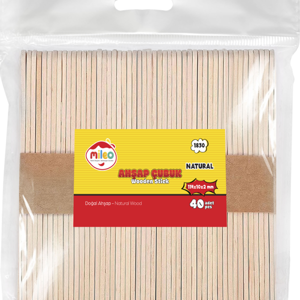 MİLEO AHŞAP ÇUBUK KARE 114 X 10 X 2 MM NATUREL 1830
