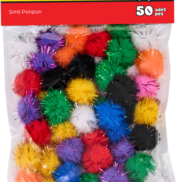 MİLEO PONPON SİMLİ RENKLER 2CM 50'Lİ 1780