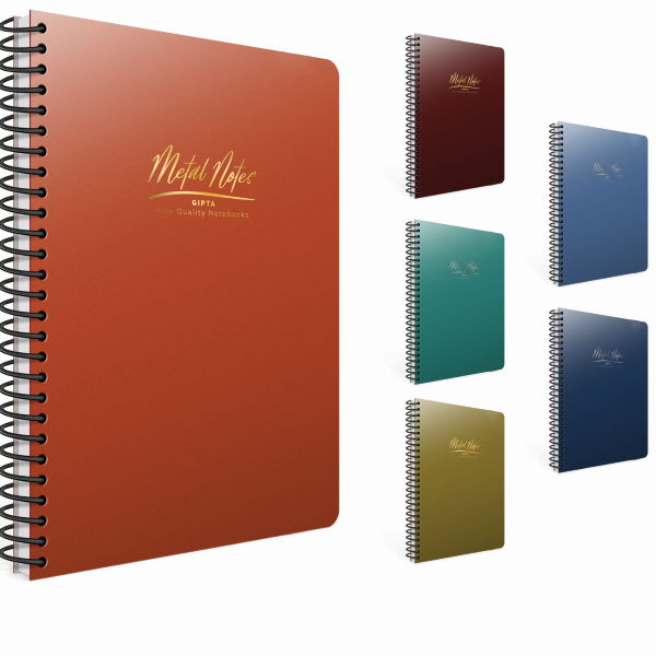 GIPTA DEFTER METAL NOTES A4 SPİRALLİ PP KAPAK 60 YP. ÇİZGİLİ 6131