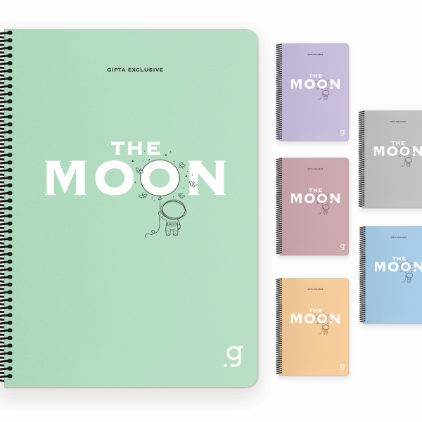 GIPTA DEFTER MOON A4 SPİRALLİ PP KAPAK 80 YP. ÇİZGİLİ 6956