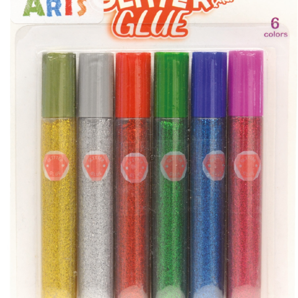 CRAFT AND ARTS YAPIŞTIRICI SİMLİ GLITTER GLUE 12.5 ML 6 LI XD06127