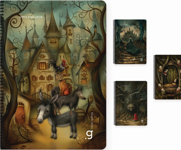 GIPTA DEFTER FAIRY NOTES 17x24 SPİRALLİ SERT KAPAK 80 YP ÇİZGİLİ 7342