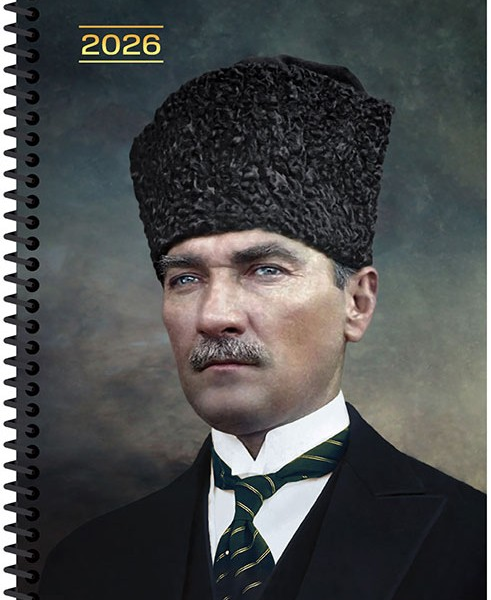 KESKİN 2026 AJANDA GÜNLÜK 17x24 SPİRALLİ ATATÜRK BAŞKOMUTAN 600160-99