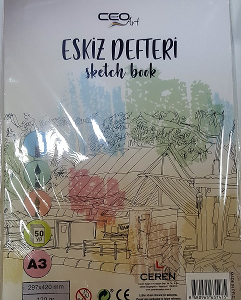CEO ART ESKİZ DEFTER KRAFT A4 120GR 50 YP.