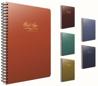 GIPTA DEFTER METAL NOTES A4 SPİRALLİ PP KAPAK 100 YP. ÇİZGİLİ 4471
