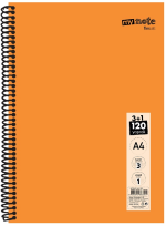 MYNOTE DEFTER FLEX KONULU PP KAPAK SPİRALLİ A4 3+1 120 YP MFXKO-3+1-120 - Görsel 5