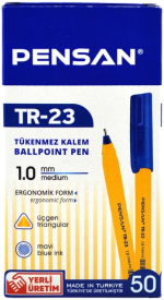 PENSAN TÜKENMEZ KALEM ÜÇGEN 1.0 TR-23 MAVİ - Görsel 2