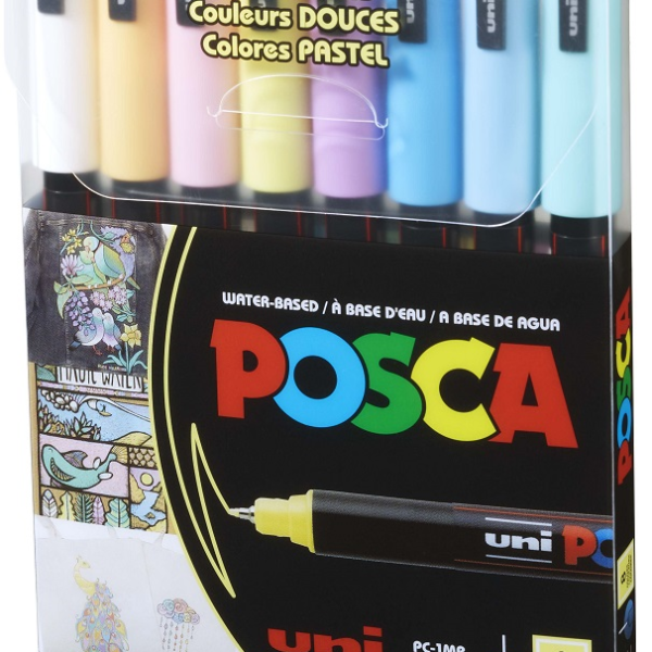 UNİ POSTER MARKÖRÜ POSCA SET PC-1MR/8C SC SOFT RENK 8 Lİ