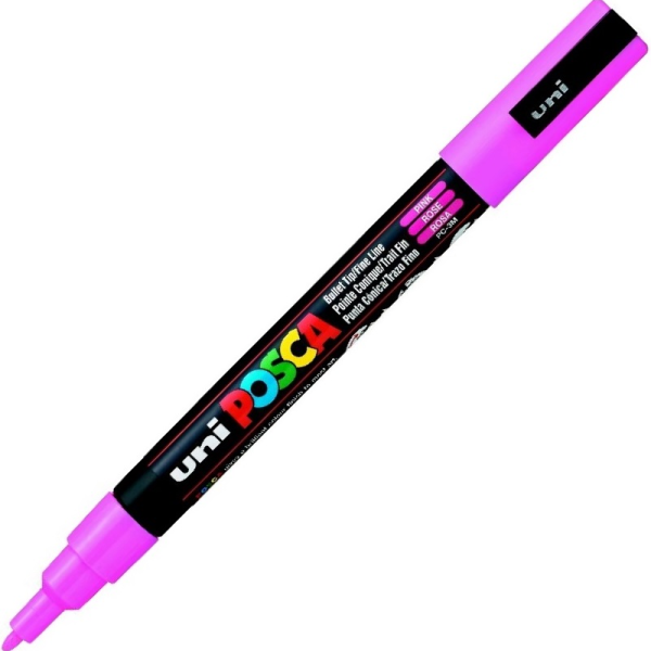 UNİ POSTER MARKÖRÜ POSCA PC-3M 0.9-1.3 PEMBE