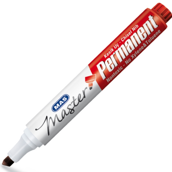 MAS PERMANENT MARKÖR KESİK UÇ KIRMIZI 6408