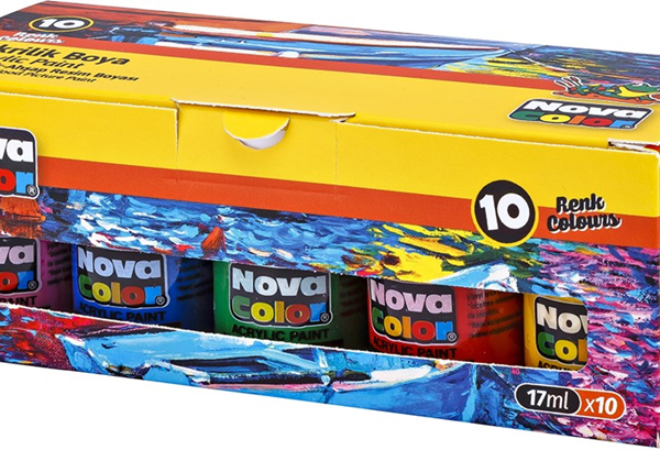 NOVA COLOR AKRİLİK BOYA ŞİŞE 17 ML 10 LU NC-2007