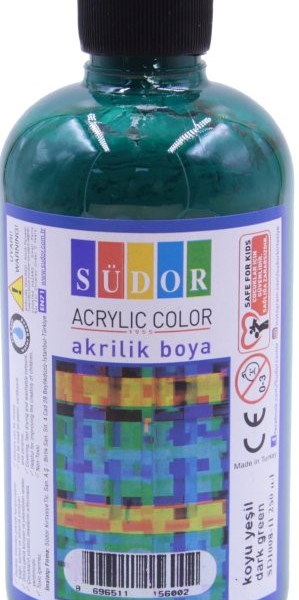 SÜDOR AKRİLİK BOYA 250 ML KOYU YEŞİL SD1008-11