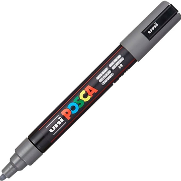 UNİ POSTER MARKÖRÜ POSCA PC-5M 1.8-2.5 DERİN GRİ