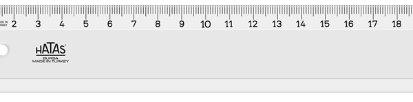 HATAS CETVEL PLASTİK BÜRO TİPİ GENİŞ 20 CM 00150