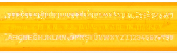 HATAS YAZI ŞABLONU TEKNİK RESİM 3 MM. 02200