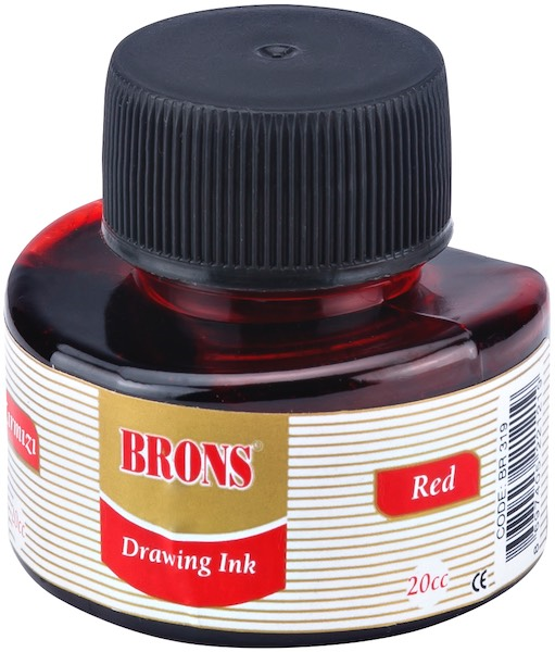 BRONS ÇİNİ MÜREKKEBİ 20 CC KIRMIZI BR-319