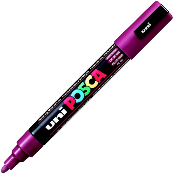 UNİ POSTER MARKÖRÜ POSCA PC-5M 1.8-2.5 ŞARAP KIRMIZI
