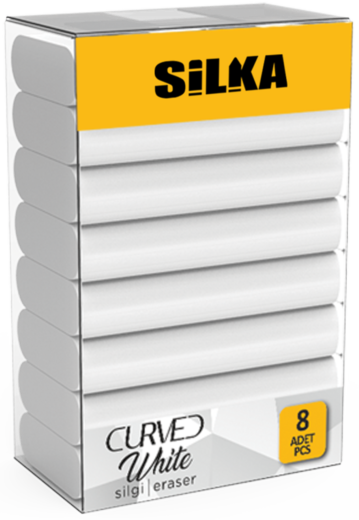 SİLKA SİLGİ CURVED BEYAZ 8x30  LU SG.52
