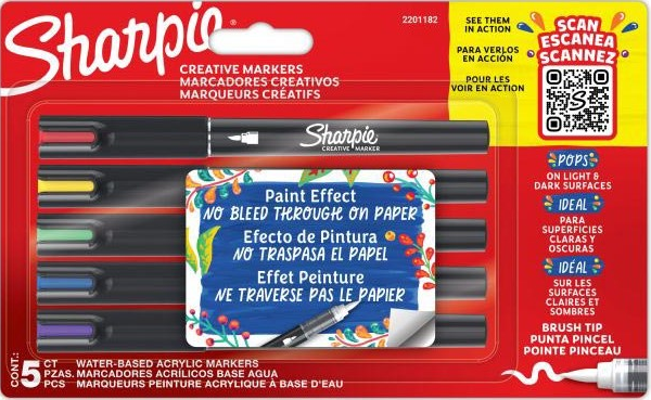 SHARPIE CREATIVE AKRİLİK MARKÖR SET FIRÇA UÇ 5 Lİ 2201182