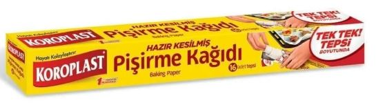 KOROPLAST PİŞİRME KAĞIDI 42x37 Cm. HAZIR KESİLMİŞ 16 LI ST03500043