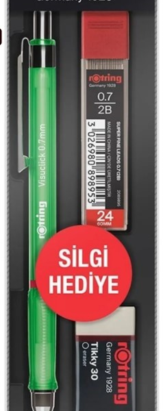 ROTRİNG VERSATİL KALEM VİSUCLİCK OKUL SETİ 0.7 OPAK YEŞİL