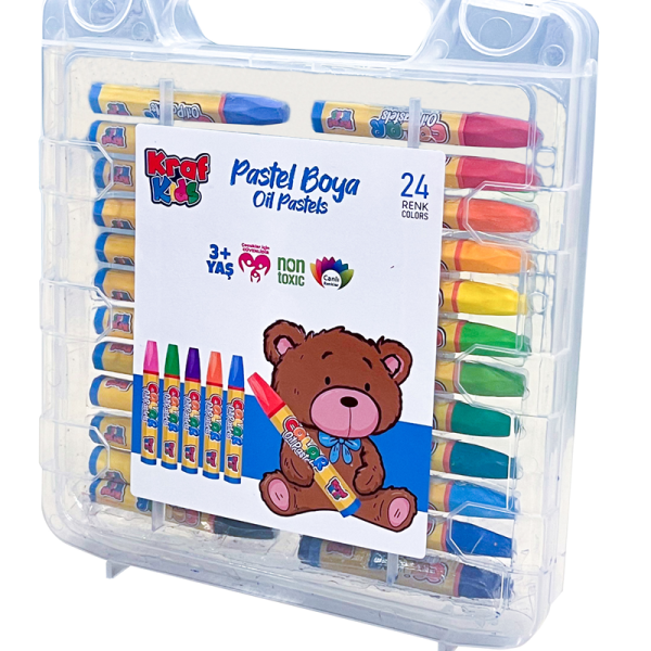 KRAF KIDS PASTEL BOYA 24 LÜ ÇANTALI KK525