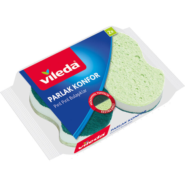 VİLEDA SÜNGER VİSCOSE PARLAK KONFOR DÜZ 2 Lİ 146232
