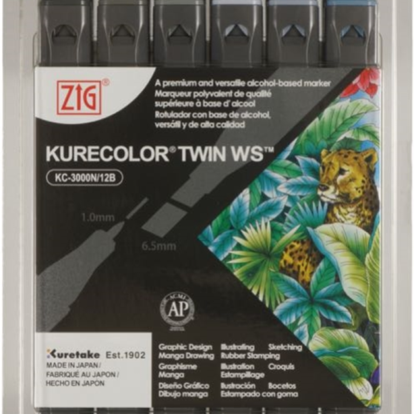ZIG KURECOLOR TWIN S KC-3000/12B7 12 Lİ GRAY COLORS