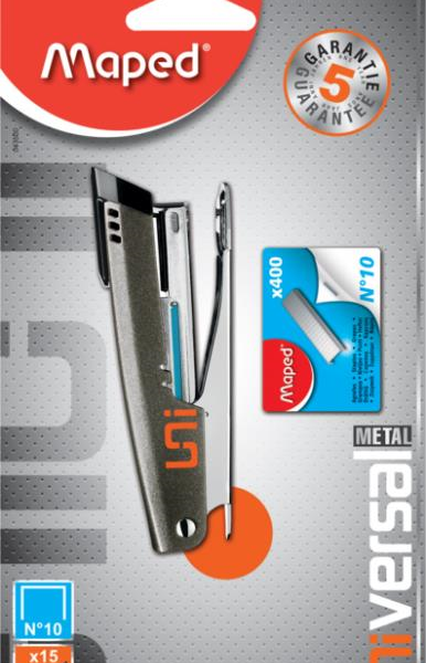 MAPED ZIMBA MAKİNESİ UNİVERSAL METAL NO:10 + 400 TEL BLİSTERLİ 043500