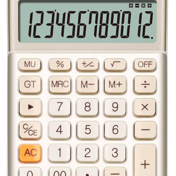 KRAF HESAP MAKİNESİ MASAÜSTÜ 12 HANE HM-205 GD ALTIN