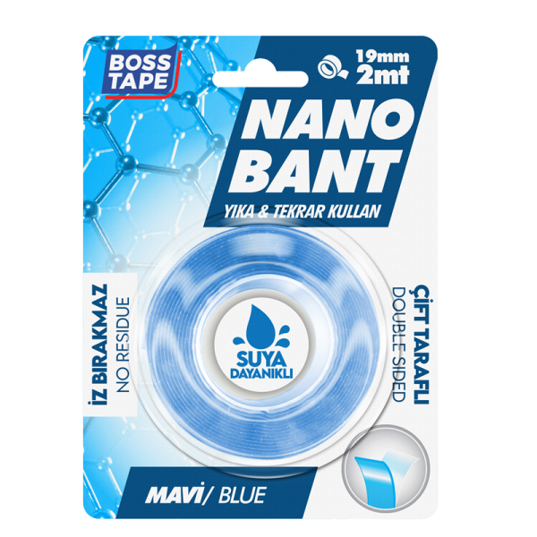 BOSS TAPE NANO BANT-MAGIC TAPE 19 MM x 2M MAVİ BLS. BT-01032