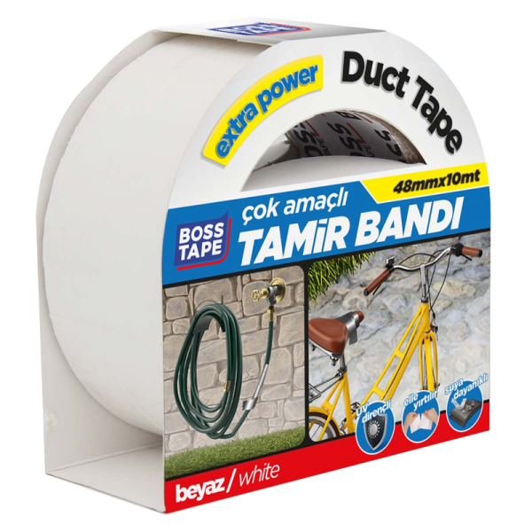 BOSS TAPE EXTRA DUCK TAPE TAMİR BANDI BEYAZ 48 MM x 10M BT-02031