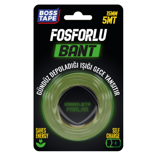 BOSS TAPE ÖZEL BANT FOSFORLU 15 MM x 5M BT-09006