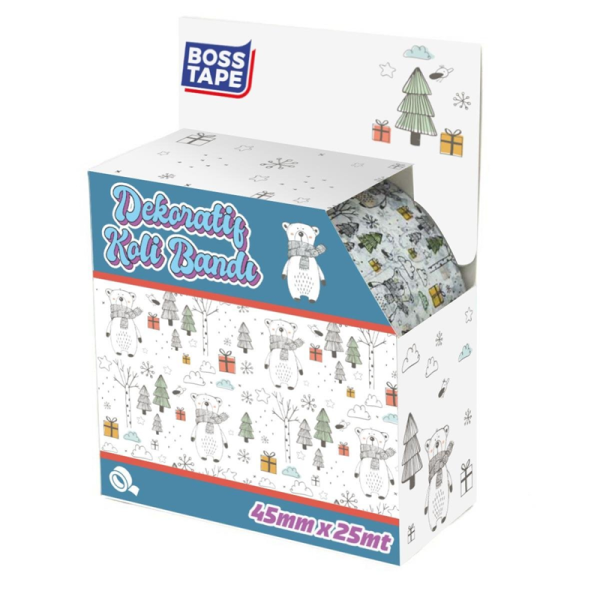BOSS TAPE KOLİ BANDI DEKORATİF 45 MM x 25M AYILI BT-08002