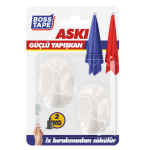 BOSS TAPE ASKI PLASTİK KENDİNDEN YAPIŞKANLI 2 KG KÜÇÜK BOY BEYAZ 2 Lİ BLS. BT-11006