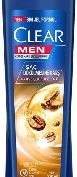 CLEAR MEN ŞAMPUAN KAHVE ÇEKİRDEĞİ ÖZÜ 350 ML