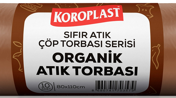 KOROPLAST ÇÖP TORBASI SIFIR ATIK ORGANİK ATIKLAR KAHVERENGİ JUMBO 80x110 440 GR 10 LU 27 MİC. ST0150
