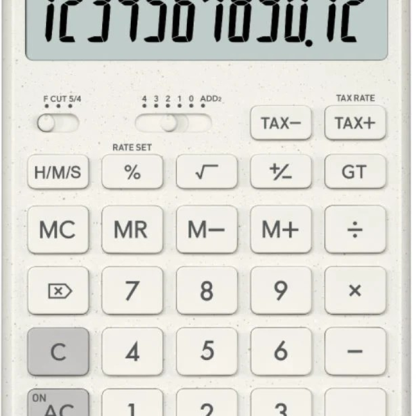 CASIO HESAP MAKİNESİ MASAÜSTÜ JT-200T-WE-W-DP 12 HANE