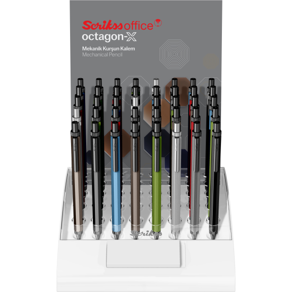 SCRIKSS VERSATİL KALEM OCTAGON-X 0.5-0.7 40 LI STAND