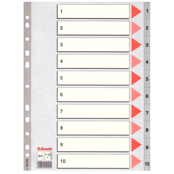 ESSELTE SEPERATÖR A4 1-10 RAKAM SLT-100105