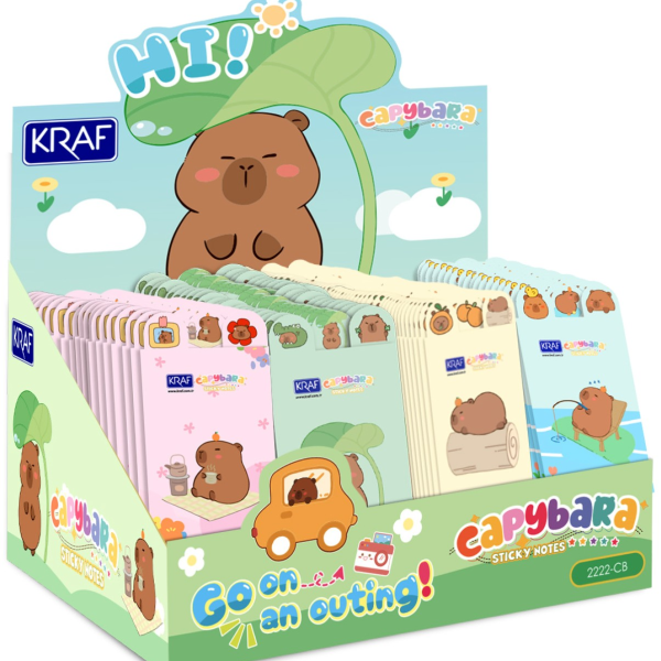 KRAF YAPIŞKANLI NOT KAĞIDI SET CAPYBARA   8 x 20 YP 2222CB