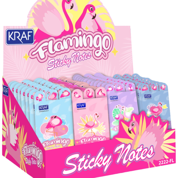 KRAF YAPIŞKANLI NOT KAĞIDI SET FLAMINGO  8 x 20 YP 2222FL