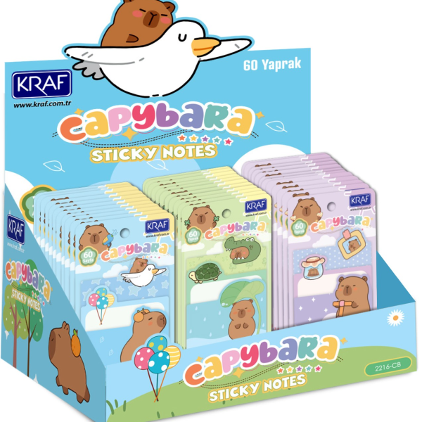 KRAF YAPIŞKANLI NOT KAĞIDI SET CAPYBARA 60 YP 2216CB