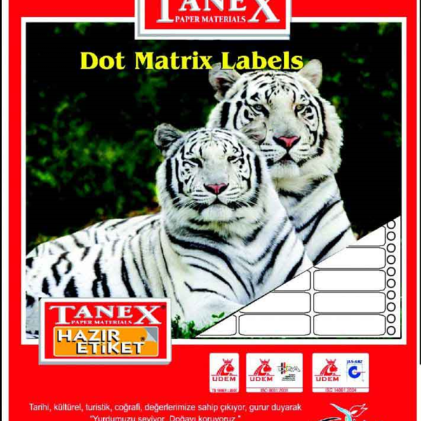 TANEX BİLGİSAYAR ETİKETİ TW-0014 23 X 40 MM 4 LÜ