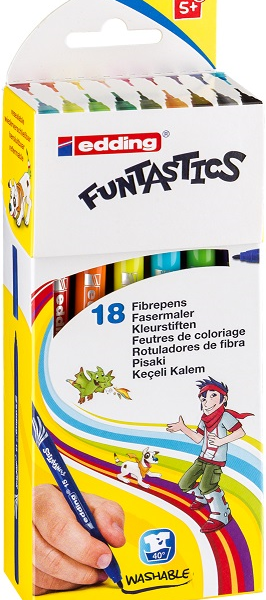 EDDING KEÇELİ KALEM FUNTASTICS E-15 İNCE 18 Lİ
