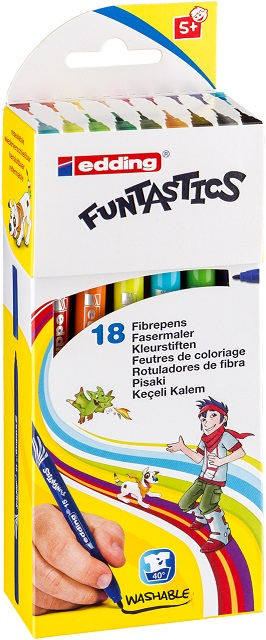 30526 EDDING KEÇELİ KALEM FUNTASTICS E-15 İNCE 18 Lİ - Görsel 1