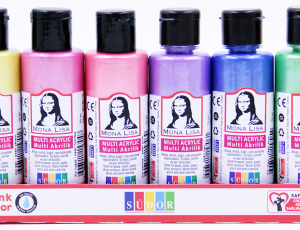 SÜDOR AKRİLİK BOYA SET 6x70 ML MULTİ İNCİ SD1006I