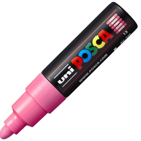 UNİ POSTER MARKÖRÜ POSCA PC-7M 4.5-5.5 PEMBE