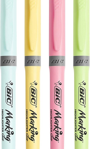 BIC FOSFORLU KALEM BRITE LINER GRIP SET 4 LÜ PASTEL BLS. 964859