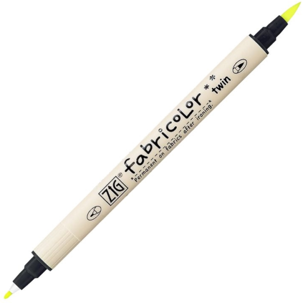 ZIG FABRICOLOR TWIN KUMAŞ KALEMİ TC-4000 001 FLUORESCENT YELLOW